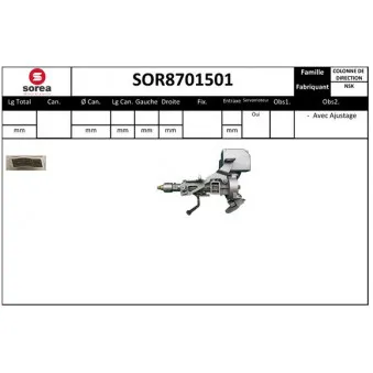 SNRA SOR8701501 - Colonne de direction