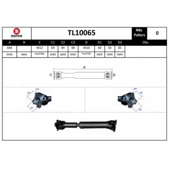 SNRA TL10065 - Arbre de transmission, entraînement essieux
