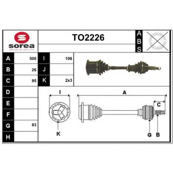 SNRA TO2226 - Arbre de transmission