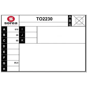 SNRA TO2230 - Arbre de transmission