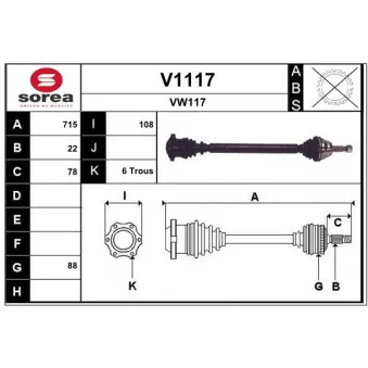 SNRA V1117 - Arbre de transmission