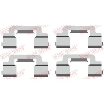 Kit d'accessoires, plaquette de frein à disque QUICK BRAKE 109-1703 pour CITROEN C6 2.2 HDi - 163cv