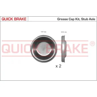 QUICK BRAKE 9826K - Bonnette/tête/bout, roulement de roue