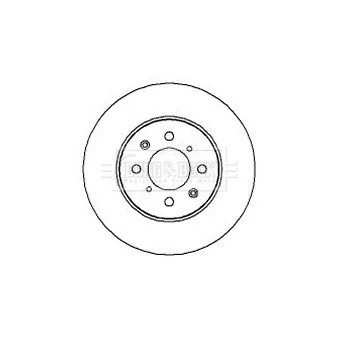 Jeu de 2 disques de frein avant BORG & BECK OEM gbd90841
