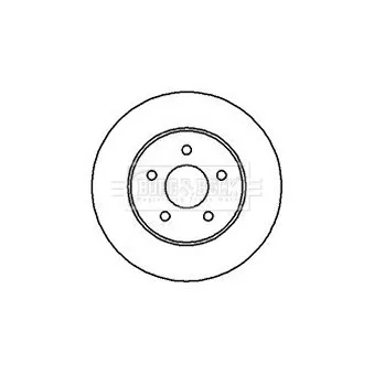 Jeu de 2 disques de frein arrière BORG & BECK OEM 4098428