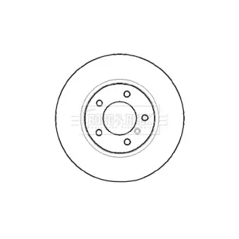 Jeu de 2 disques de frein avant BORG & BECK OEM 34116864059