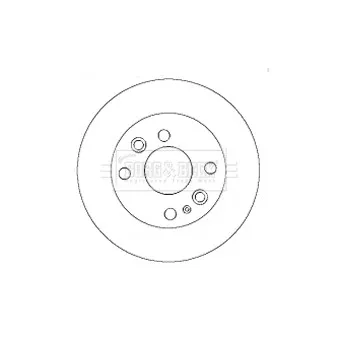 Jeu de 2 disques de frein avant BORG & BECK OEM KDX7433251