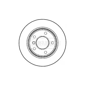 Jeu de 2 disques de frein arrière BORG & BECK OEM 34216764647