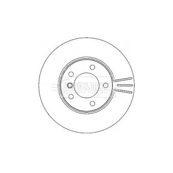 Jeu de 2 disques de frein avant BORG & BECK OEM 34116772669