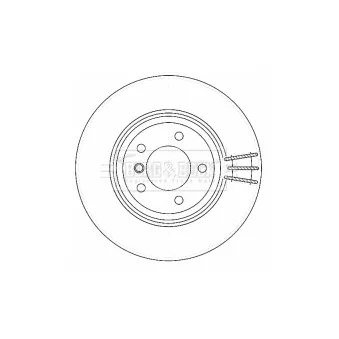 Jeu de 2 disques de frein avant BORG & BECK OEM 34116764645