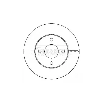 Jeu de 2 disques de frein avant BORG & BECK OEM 4020672B01