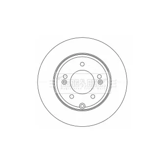 Jeu de 2 disques de frein arrière BORG & BECK OEM 584113K110