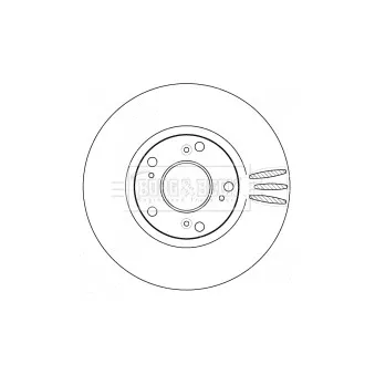 Jeu de 2 disques de frein avant BORG & BECK OEM 45251S1AE40