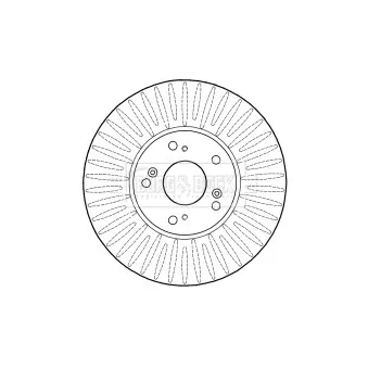 Jeu de 2 disques de frein avant BORG & BECK OEM 45251SEAE30