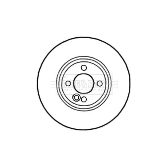 Jeu de 2 disques de frein avant BORG & BECK OEM 34116858652