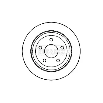 Jeu de 2 disques de frein arrière BORG & BECK OEM 52060147aa