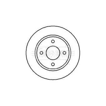 Jeu de 2 disques de frein avant BORG & BECK OEM 402065F003