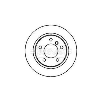 Jeu de 2 disques de frein arrière BORG & BECK OEM 34211162315