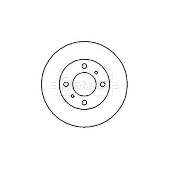 Jeu de 2 disques de frein avant BORG & BECK OEM MB699281