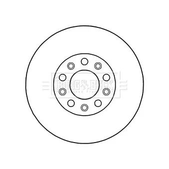 Jeu de 2 disques de frein avant BORG & BECK OEM 51806278