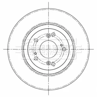 Jeu de 2 disques de frein avant BORG & BECK OEM 45251SMTE00
