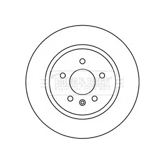 Jeu de 2 disques de frein arrière BORG & BECK OEM 13586855