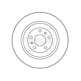 Jeu de 2 disques de frein arrière BORG & BECK OEM 3D0615601