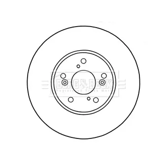 Jeu de 2 disques de frein avant BORG & BECK OEM 45251SEAJ01