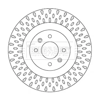 Jeu de 2 disques de frein avant BORG & BECK BBD5354