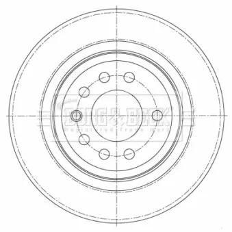 Jeu de 2 disques de frein arrière BORG & BECK OEM 93192627