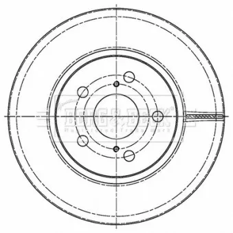 Jeu de 2 disques de frein avant BORG & BECK BBD5502