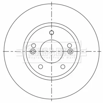 Jeu de 2 disques de frein avant BORG & BECK OEM 51712G4000