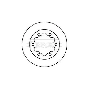 Jeu de 2 disques de frein arrière BORG & BECK OEM A9044230312