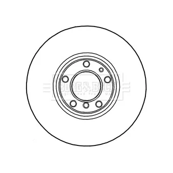 Jeu de 2 disques de frein avant BORG & BECK OEM 34116767059