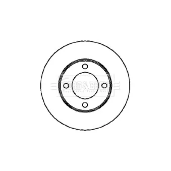 Jeu de 2 disques de frein avant BORG & BECK BBD5863S