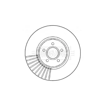 Jeu de 2 disques de frein avant BORG & BECK OEM 1677434