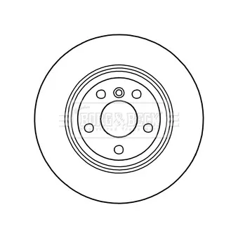 Jeu de 2 disques de frein avant BORG & BECK OEM 34116794429