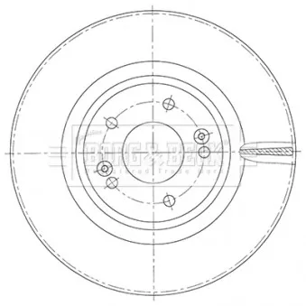 BORG & BECK BBD6112S - Jeu de 2 disques de frein avant