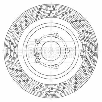 BORG & BECK BBD6128S - Jeu de 2 disques de frein arrière