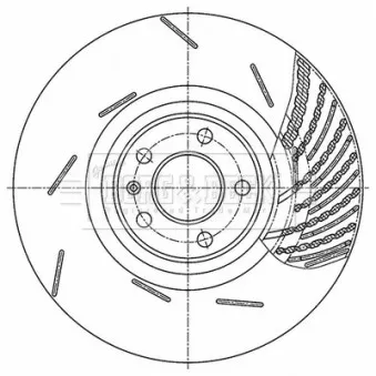 Disque de frein avant gauche BORG & BECK OEM 95B615301J