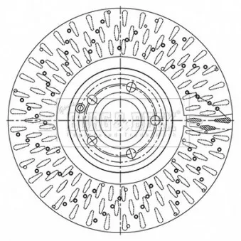 Jeu de 2 disques de frein avant BORG & BECK BBD6208S