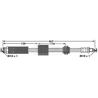 BORG & BECK BBH6097 - Flexible de frein