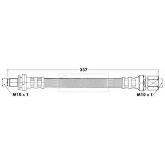 Flexible de frein BORG & BECK BBH6341 pour OPEL ASTRA 1.4 Si - 82cv