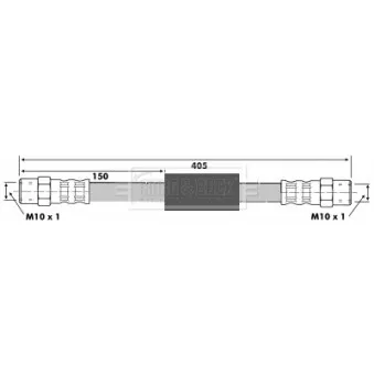 Flexible de frein BORG & BECK BBH6423 pour VOLKSWAGEN TRANSPORTER - COMBI 1.6 D - 50cv