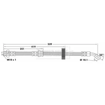 Flexible de frein BORG & BECK OEM 5154060A30