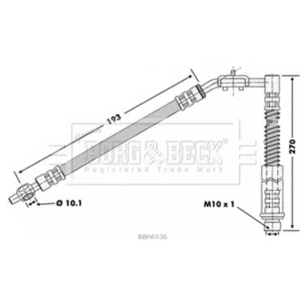BORG & BECK BBH6536 - Flexible de frein