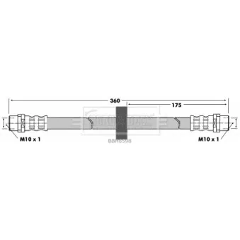 Flexible de frein BORG & BECK BBH6598 pour VOLKSWAGEN PASSAT 2.0 Syncro - 115cv