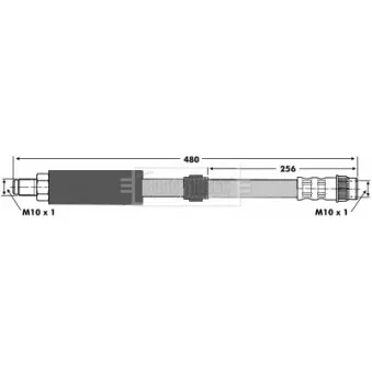 Flexible de frein BORG & BECK BBH6604 pour RENAULT LAGUNA 2.2 D - 83cv