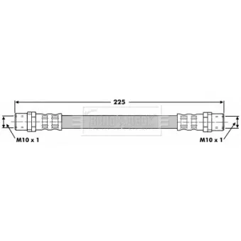 Flexible de frein BORG & BECK OEM 8D0611775F