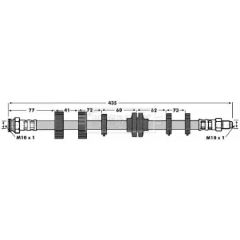 BORG & BECK BBH6645 - Flexible de frein